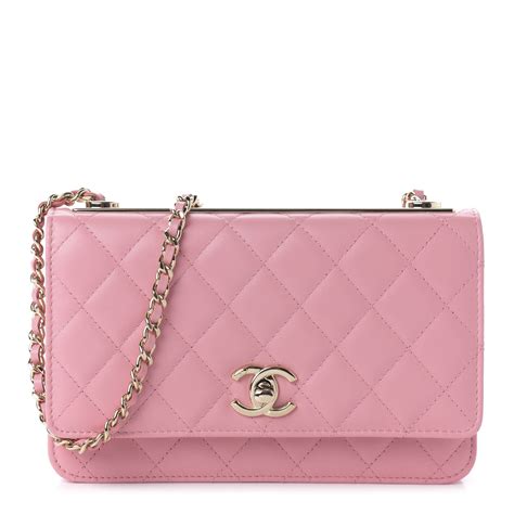 baby pink chanel wallet|chanel wallet on chain pink.